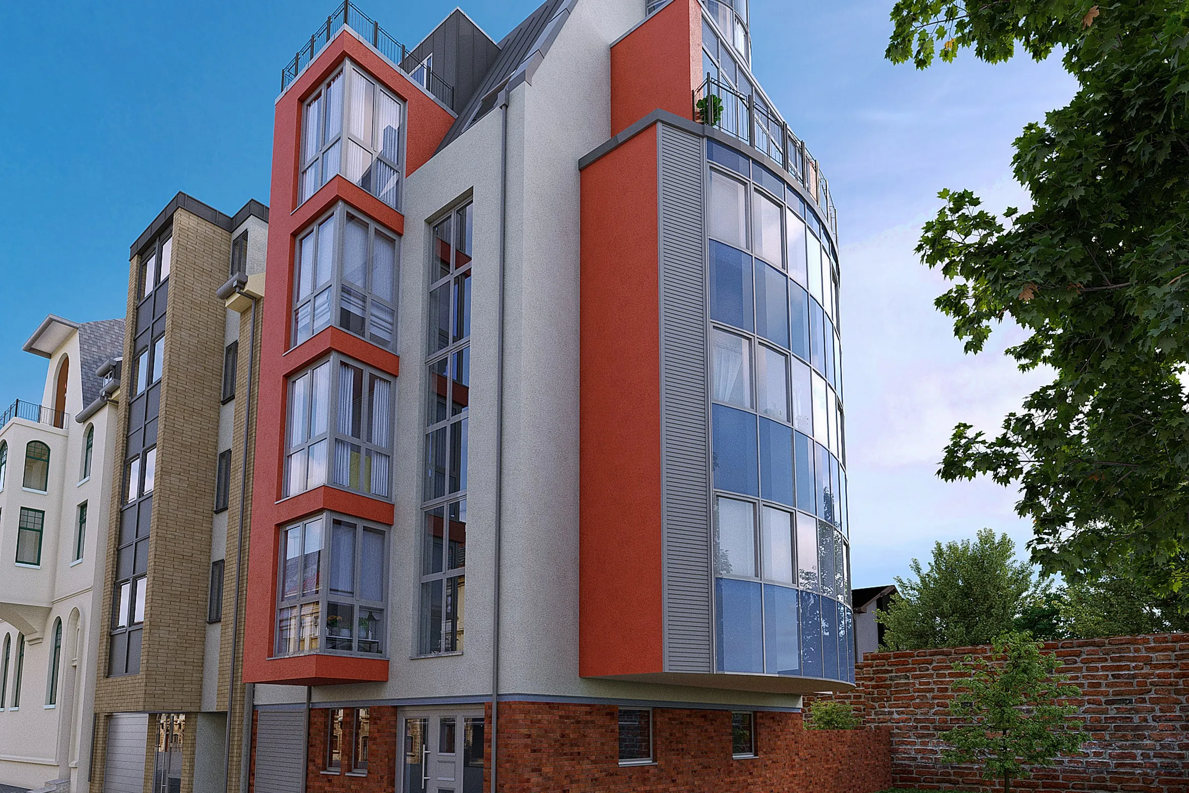 Springwall 17 Duisburg — retail 3D rendering by Praxis Studio