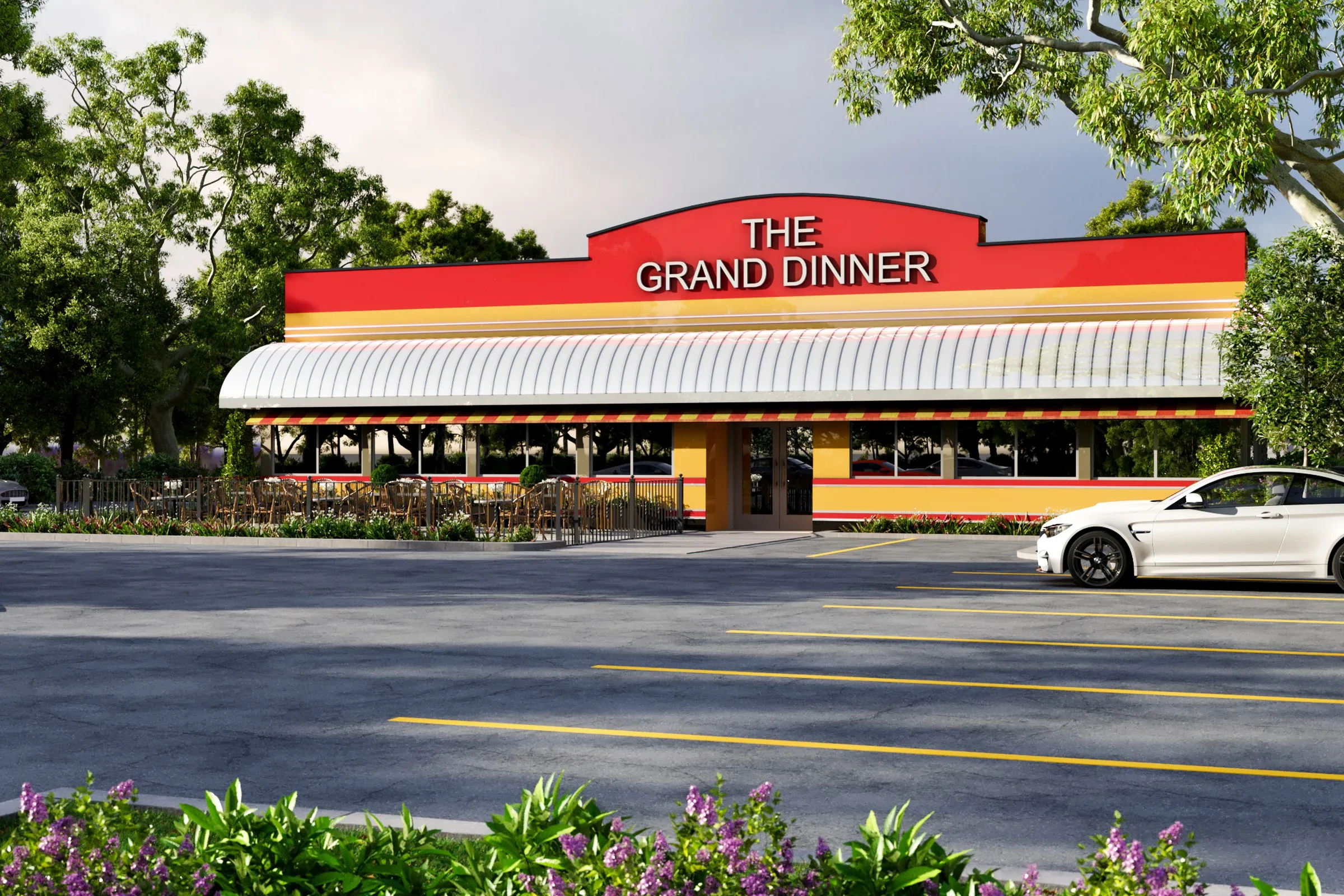 The Grand Dinner Diner — retail 3D rendering by Praxis Studio