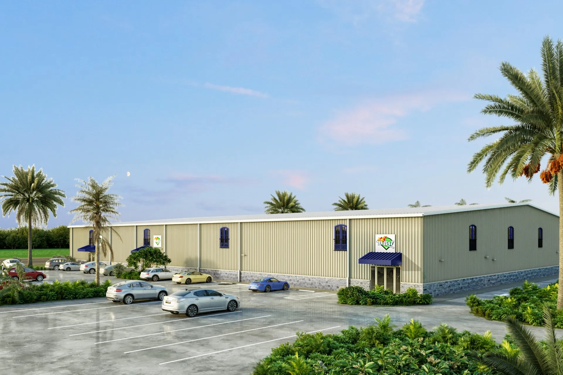 Tropical Warehouse Retail — retail architectural visualization, view 1