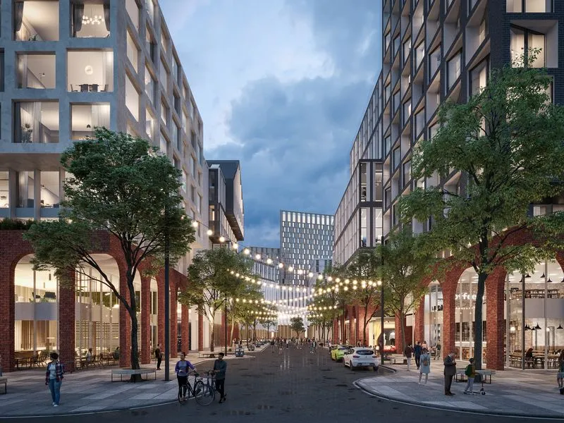 Urban Mixed Use Town Center — retail 3D rendering