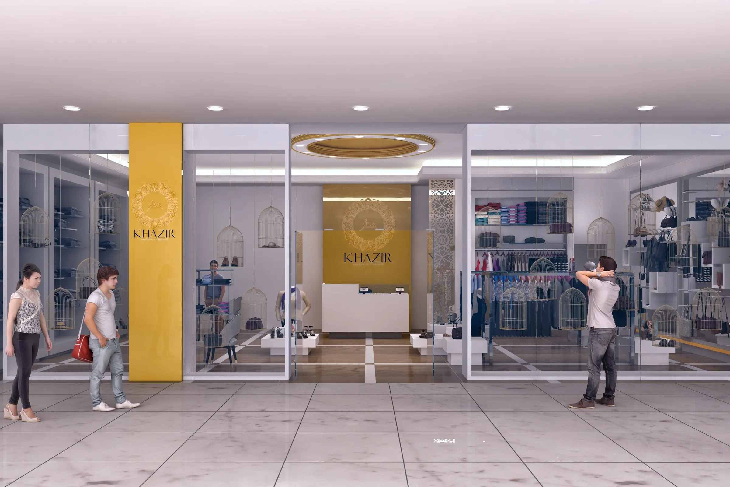 Khazir Fashion Boutique — retail 3D rendering by Praxis Studio