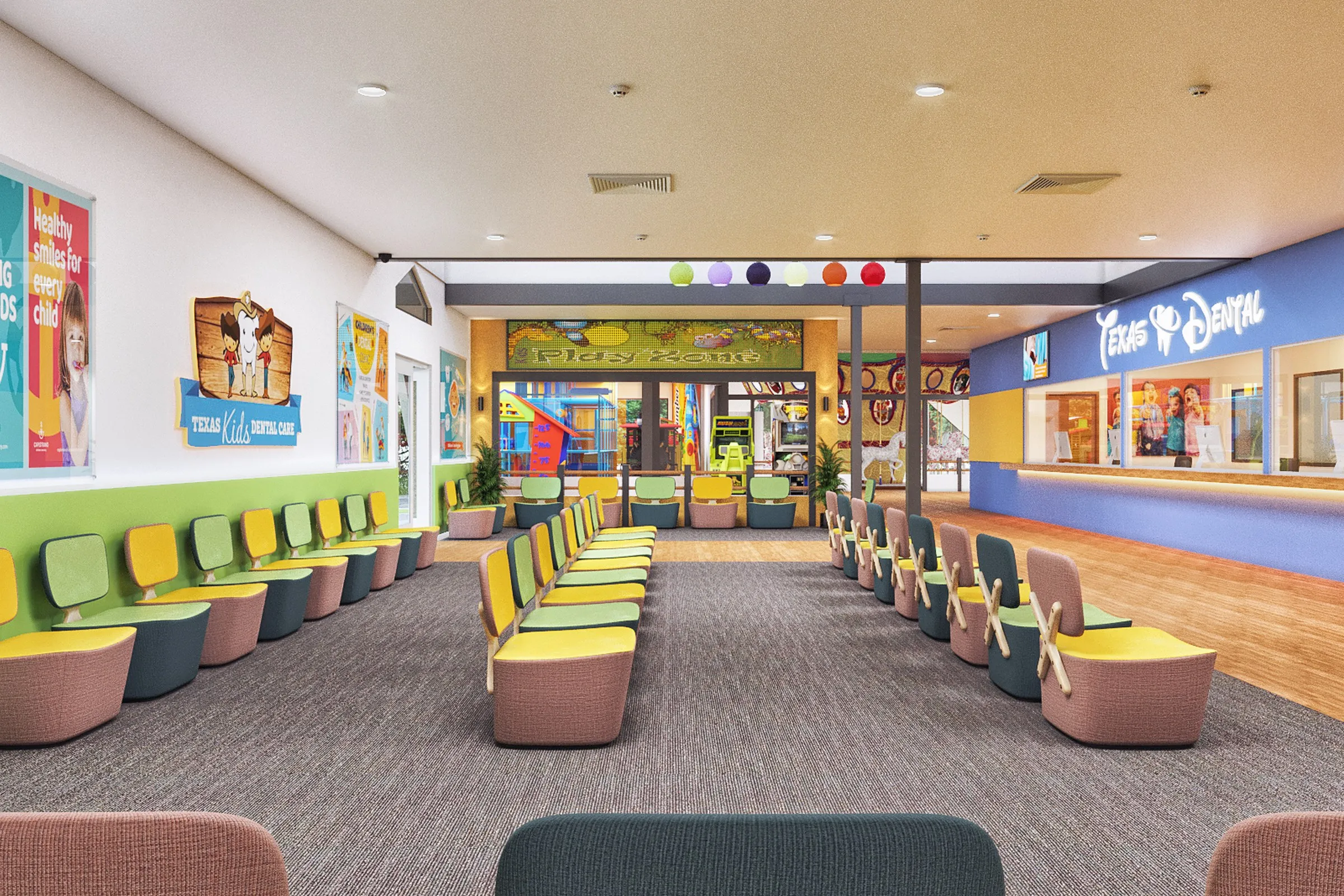 Texas Kids Dental Care — retail 3D rendering by Praxis Studio