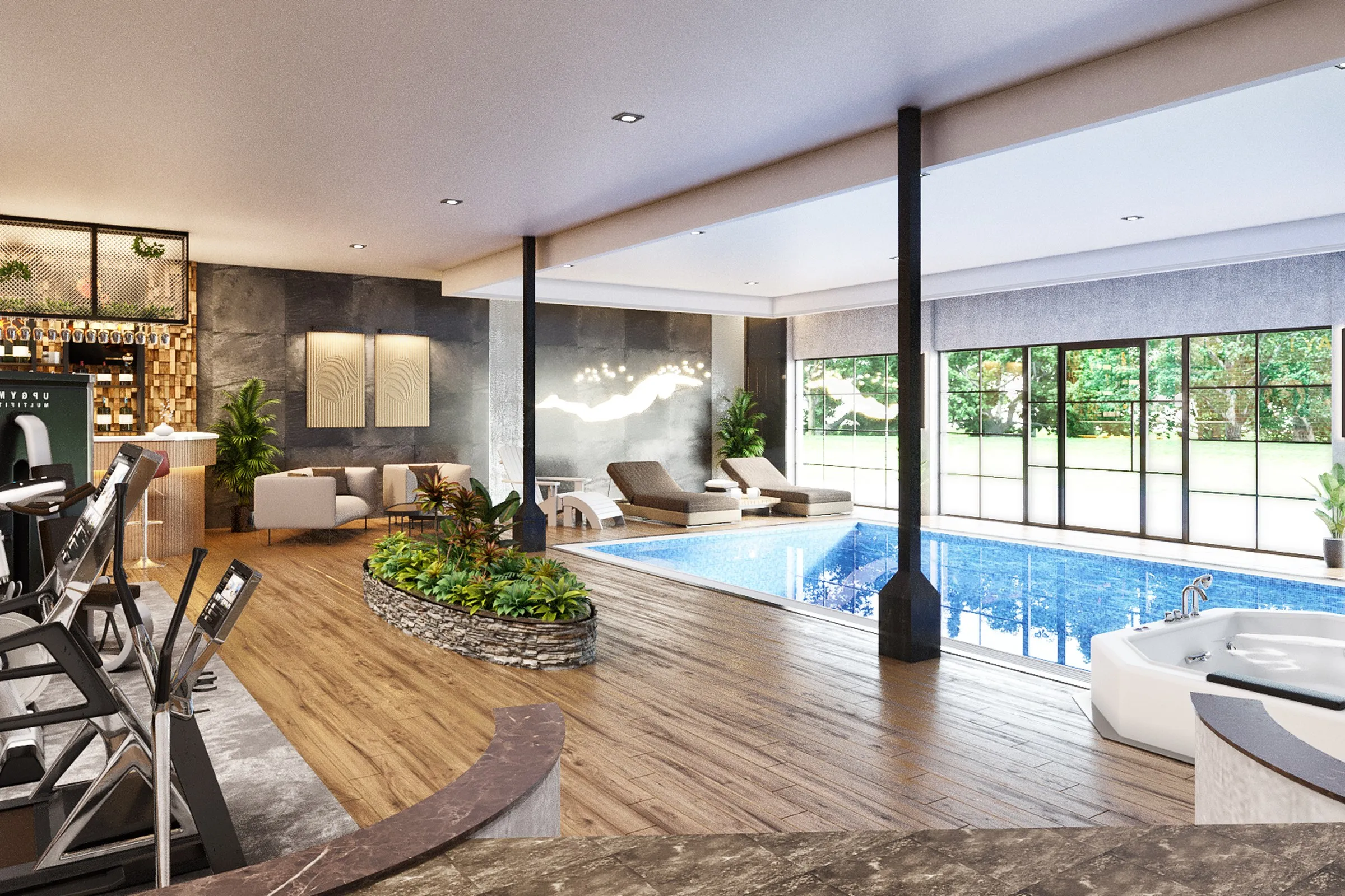 The Chesters Wellness Center — retail 3D rendering by Praxis Studio