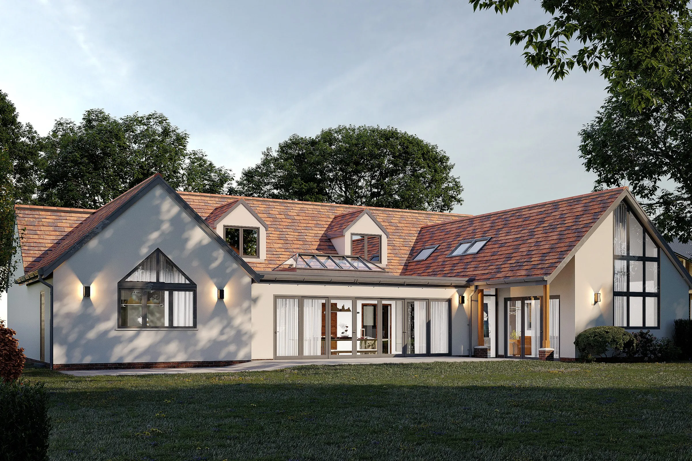 Lewis Traditional Rear — residential 3D rendering by Praxis Studio